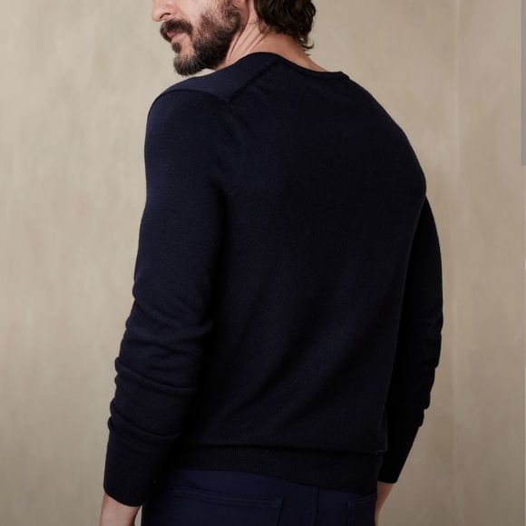Banana Republic Blue Merino Long Sleeve Sweater - Picture 2 of 8
